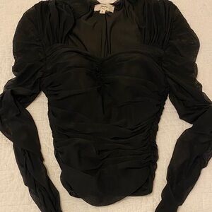 Entro Black Ruched Blouse